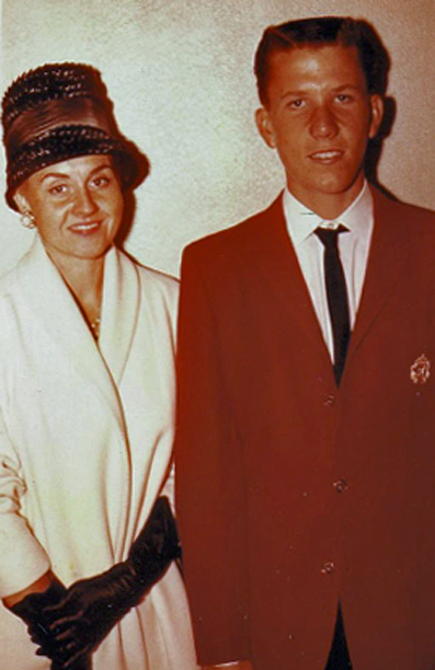 Martha O'Brien with Bill Holmes at Junion HS graduation