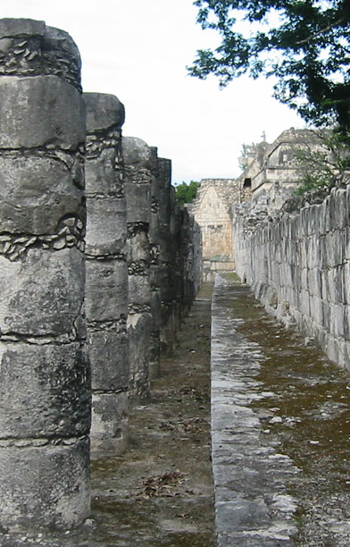 Mayan market back wall