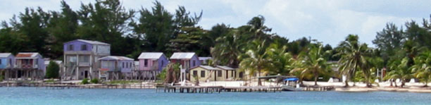 Water taxi view of Caye Caulker