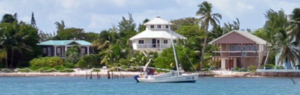 Water taxi view of Caye Caulker