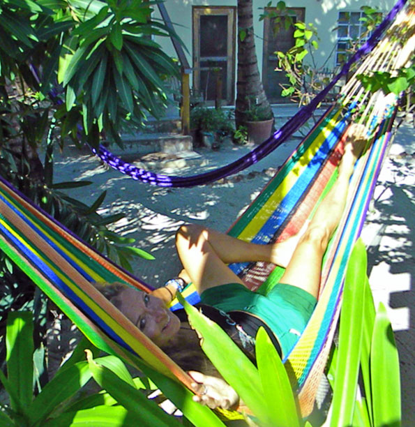 Mel in hammock