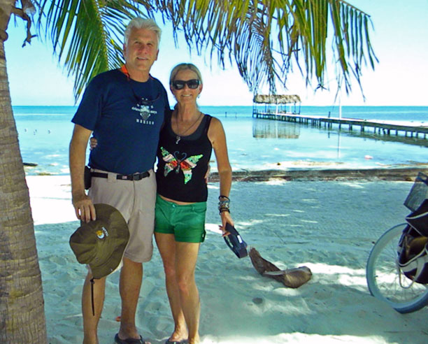 Bill and Mel on beach