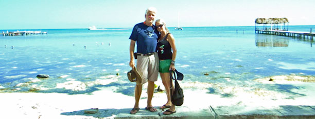 Bill and Mel on beach
