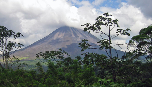 Leaving the volcano