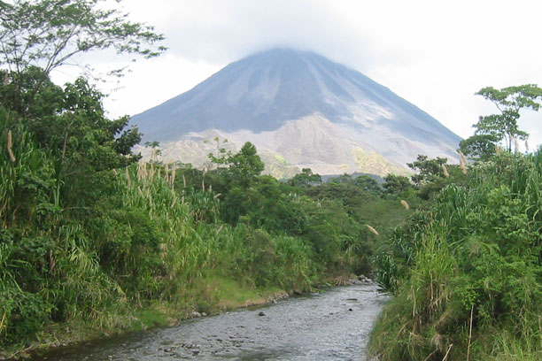 Leaving the volcano