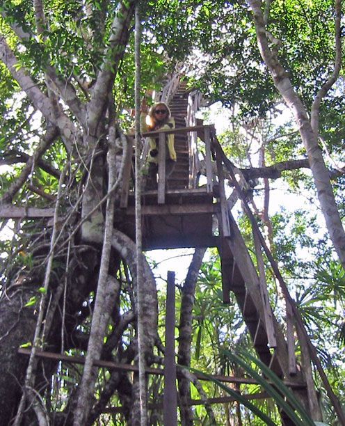 Mel on stairway