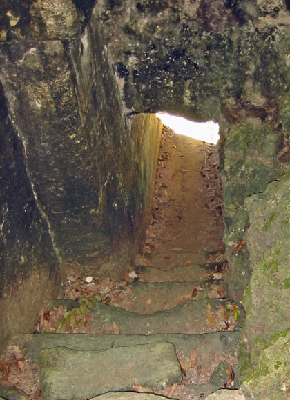 Stairs below glyphs