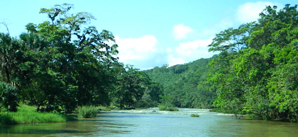 Single vehicle ferry across river