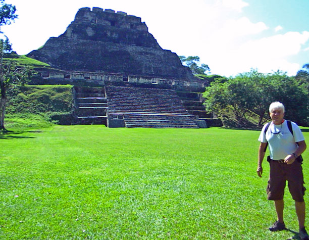 Bill in front of east ruin