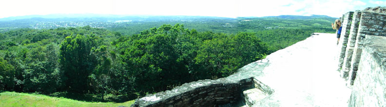 Panorama looking east to south from east ruin