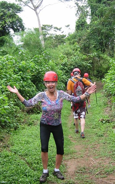 Mel on trail in