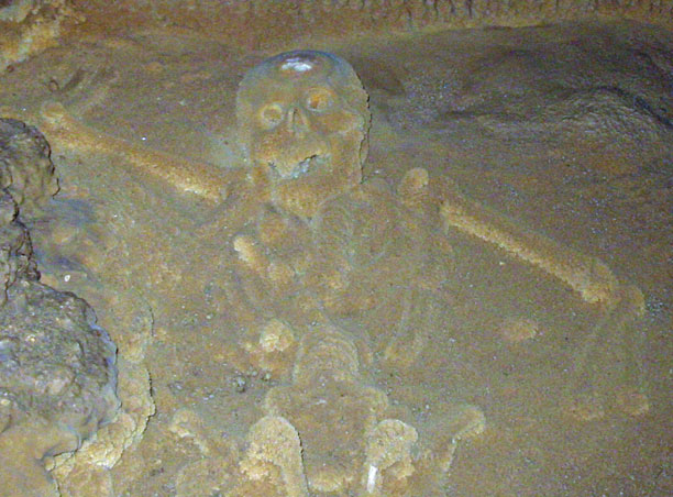 Female skeleton close