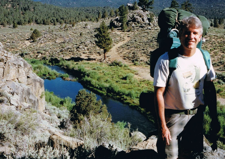 Bill hiking into Kern River south of Co Hwy J41