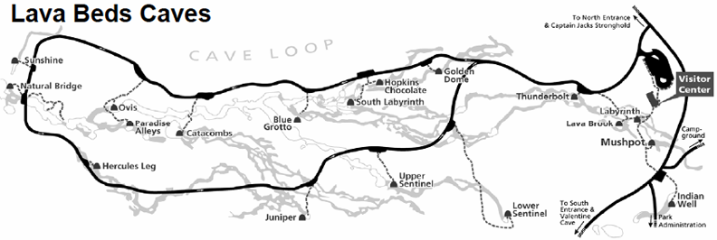 Lava Beds Map