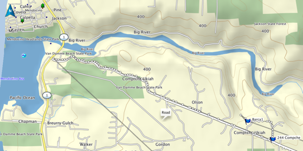 Mendocino map