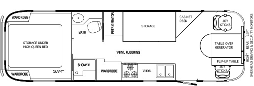 6WD Motorhome floorplan